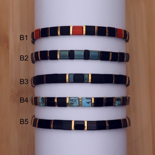 Bracelet perles plates Miyuki Tila