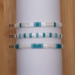 Bracelet perles plates Miyuki Tila D