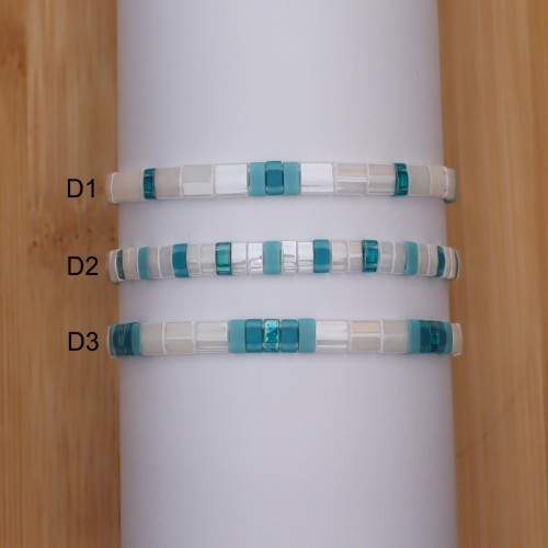 Bracelet perles plates Miyuki Tila