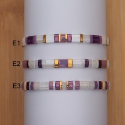 Bracelet perles plates Miyuki Tila E