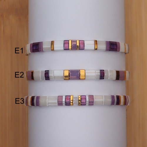 Bracelet perles plates Miyuki Tila