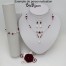 Collier mariage ivoire et bordeaux CO1201A