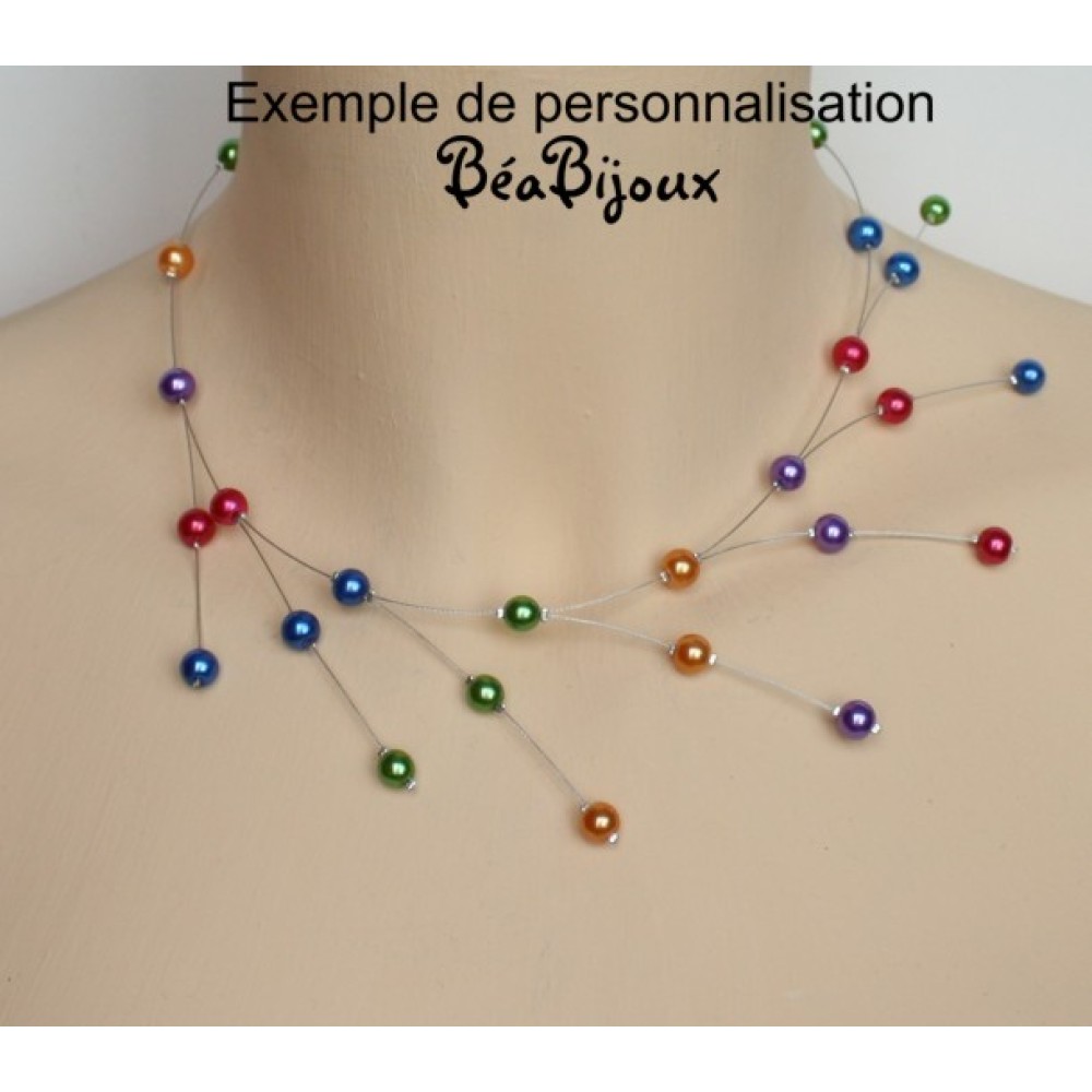 Collier mariage arc en ciel