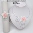 Collier mariage fleur blanc violet COA360