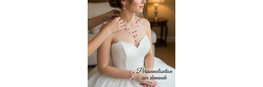 Parure mariage blanc et strass PA1276A