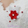 Broche mariage rouge et blanc BRO349