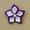 Broche fleur blanc violet BRO343