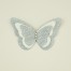 Broche boutonnière mariage papillon blanc argent BRO1271