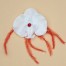 Broche/boutonnière mariage orchidée blanc et rouge BRO1278A