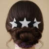 Barrette mariage étoile noir et argent BAR358