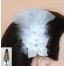 Pince à cheveux mariage blanc fleur plumes PI004A