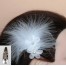 Pince à cheveux mariage plumes et fleurs blanches PI006A