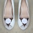 Clips chaussures mariage blanc et chocolat CC002