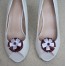 Clips chaussures mariage bordeaux et blanc CC004