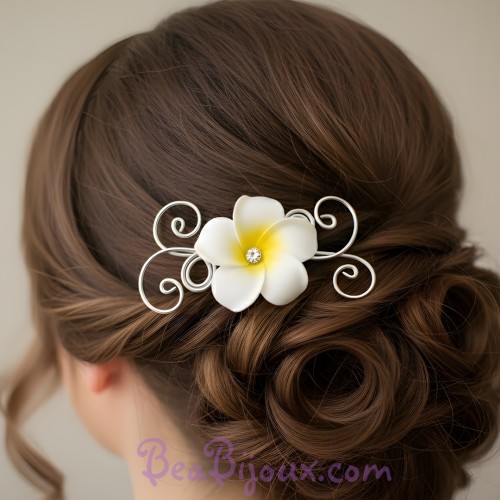 Epingle à cheveux fleur de tiaré