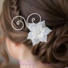 Epingle à cheveux mariage fleur blanc EP1280A