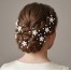 Épingle à cheveux Mariage Fleur Pailletée et Branches Perlées EP364
