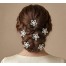 Epingle à cheveux fleur ajourée pailletée blanc EP365 Epingle à cheveux fleur ajourée pailletée blanc EP365