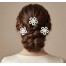 Epingle à cheveux fleur pailletée blanche EP366 Epingle à cheveux fleur pailletée blanche EP366