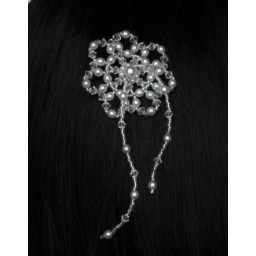 Epingle à cheveux mariage fleur blanc et cristal EP4234Z