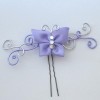 Epingle à cheveux argent lilas papillon EPA323