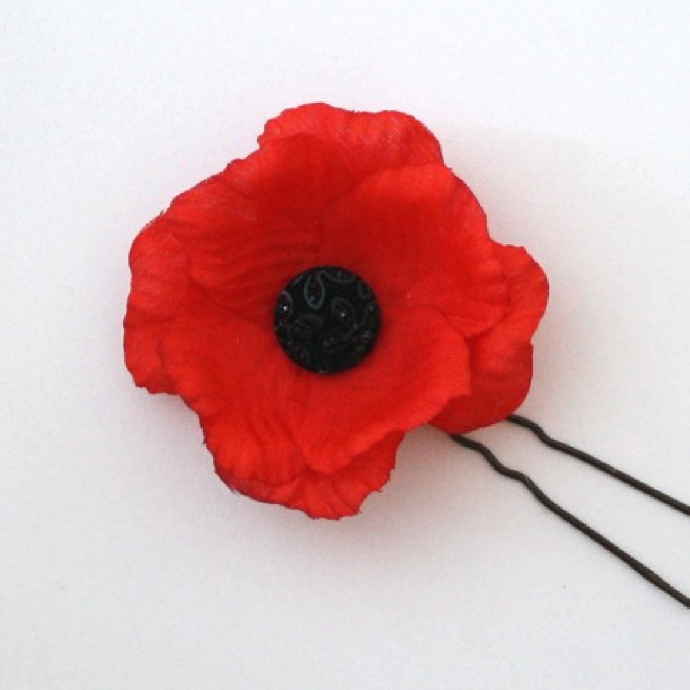 Epingle à cheveux coquelicot Epingle à cheveux coquelicot