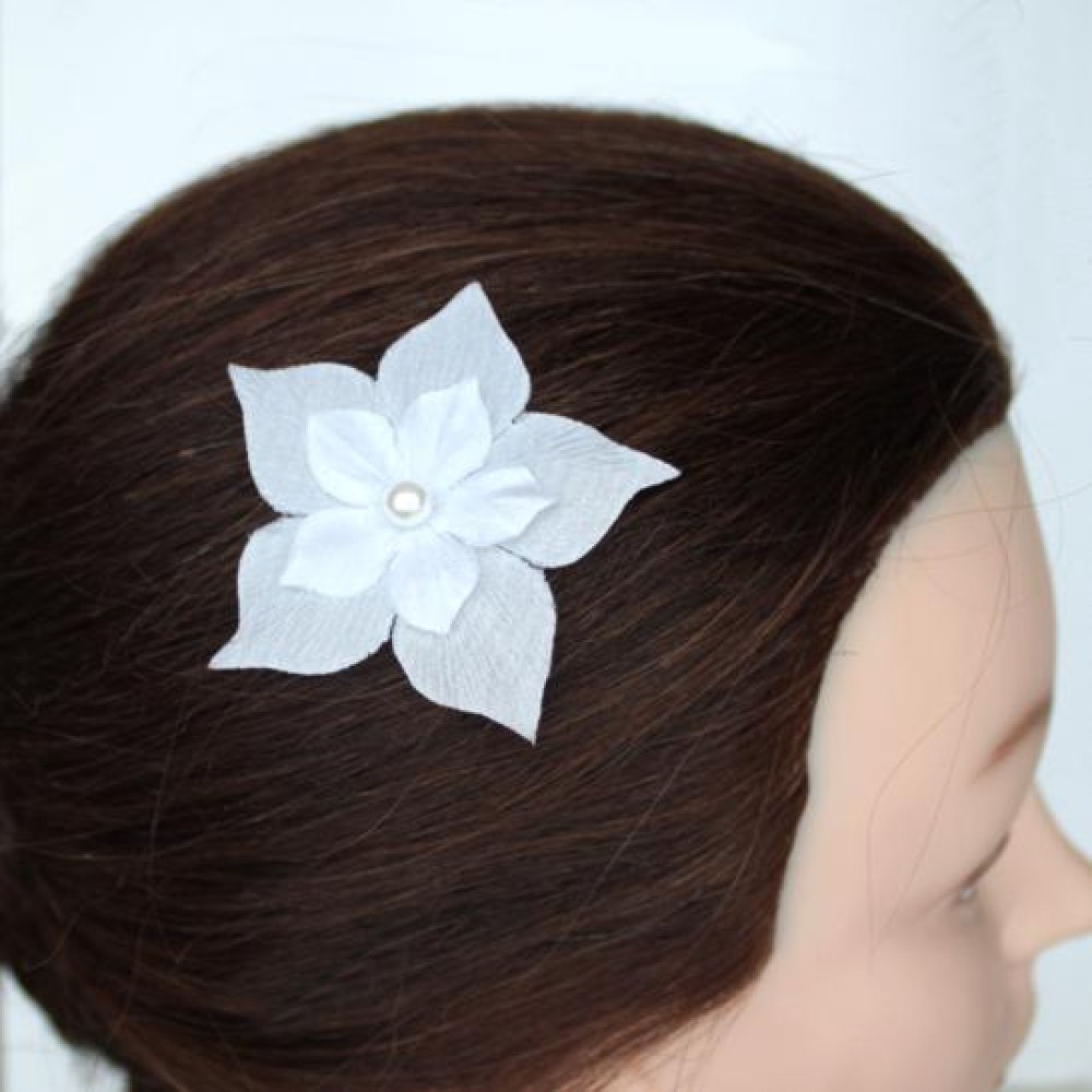 Epingle à cheveux fleur blanche Epingle à cheveux fleur blanche