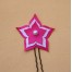 Epingle à cheveux mariage fleur fuchsia blanc EP351