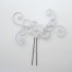 Epingle à cheveux blanc et argent + fleur EPA235 Epingle à cheveux blanc et argent + fleur EPA235