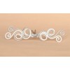 Epingle à cheveux blanc et argent EPA239