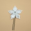 Epingle à cheveux mariage fleur blanc argent EP1270A