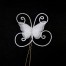 Epingle à cheveux papillon blanc paillettes argent EPA355