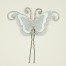 Epingle à cheveux papillon argent et blanc EPA1271A