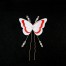 Epingle à cheveux mariage papillon blanc et rouge EP1268A