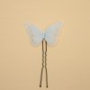 Epingle à cheveux papillon blanc pailleté EP355