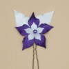 Epingle à cheveux mariage fleur blanc violet EP360A
