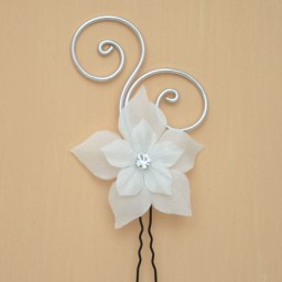 Epingle à cheveux mariage fleur blanc EP1280A