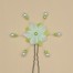 Epingle à cheveux mariage fleur blanc et vert anis EP1277A