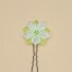 Epingle à cheveux mariage fleur blanc et vert anis EP1277B
