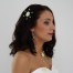 Epingle à cheveux mariage fleur blanc et vert anis EP1277A