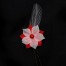 Collier mariage fleur rouge et blanc CO1285A