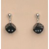 Boucles d oreilles dés à jouer noir BO1177A