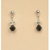 Boucles d oreilles noir BO1190A