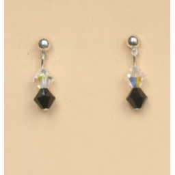 Boucles d oreilles noir BO1190A