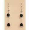 Boucles d oreilles noir BO1196A