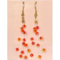 Boucles d oreilles cristal fire opal BO4211Z