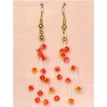 Boucles d oreilles cristal fire opal BO4211Z