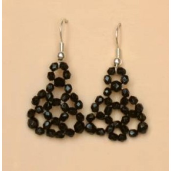 Boucles d oreilles noir BO4244A