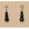 Boucles d oreilles noir BO4244B