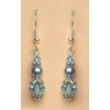 Boucles d oreilles bleu cristal argent BO4264A